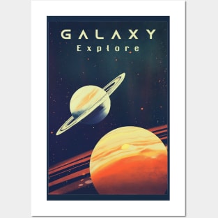 Space Adventure Vintage Travel Poster Posters and Art